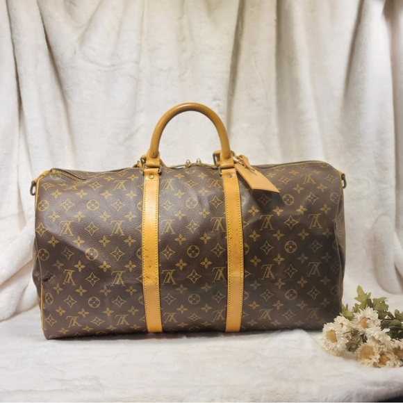 Authentic Louis Vuitton Keepall 50 bandouliere duffel travel bag - Picture 3 of 16